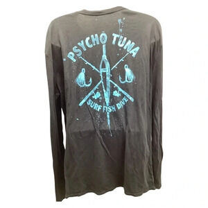 Psycho Tuna Designed in Los Angeles Black Long Sleeve Tee Size XL